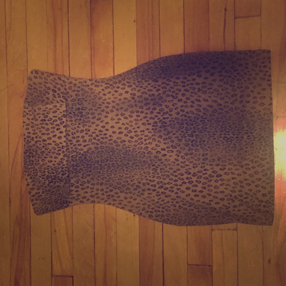 Printed Bodycon Strapless Dress